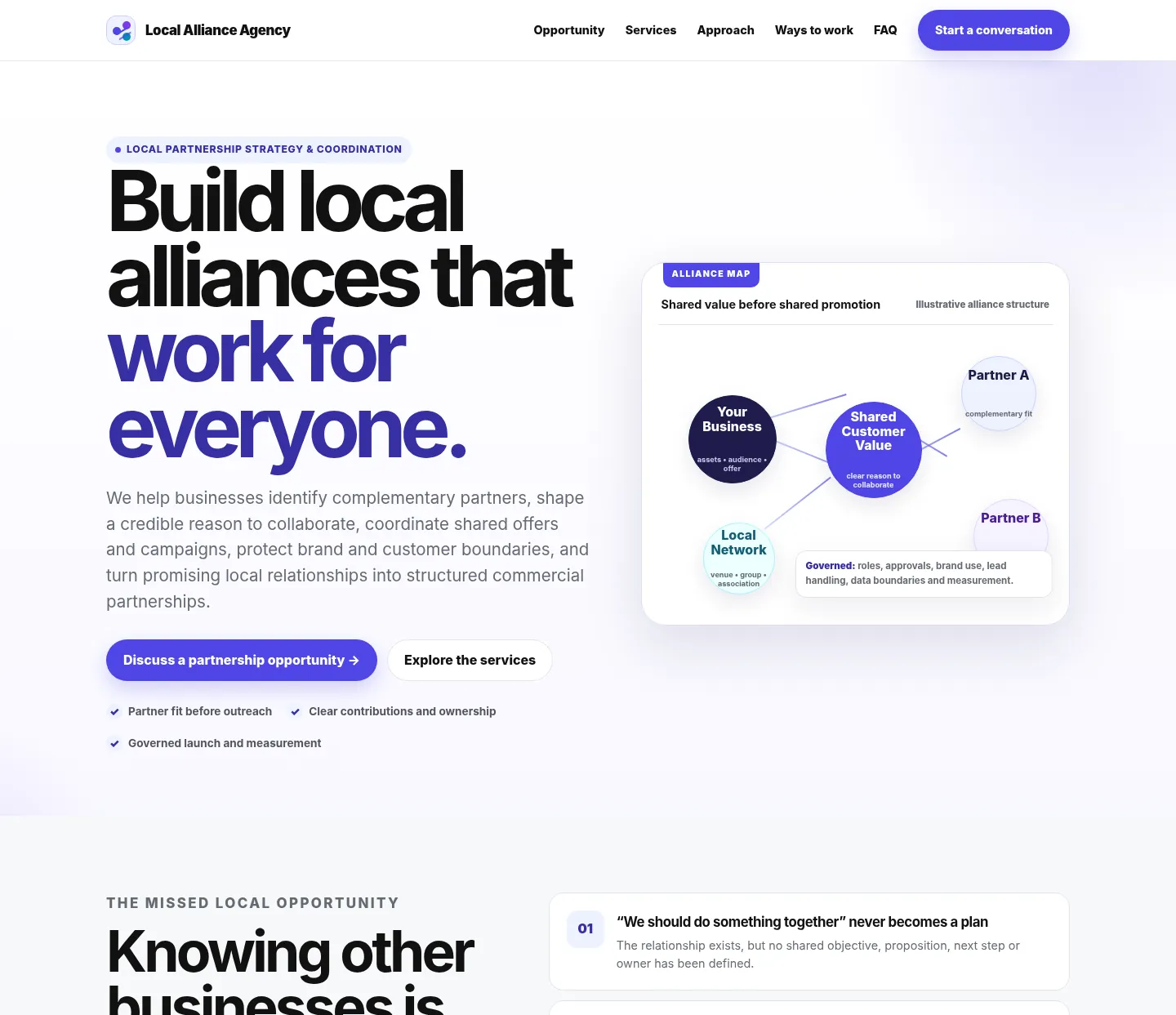 Local Alliance Agency sales page preview