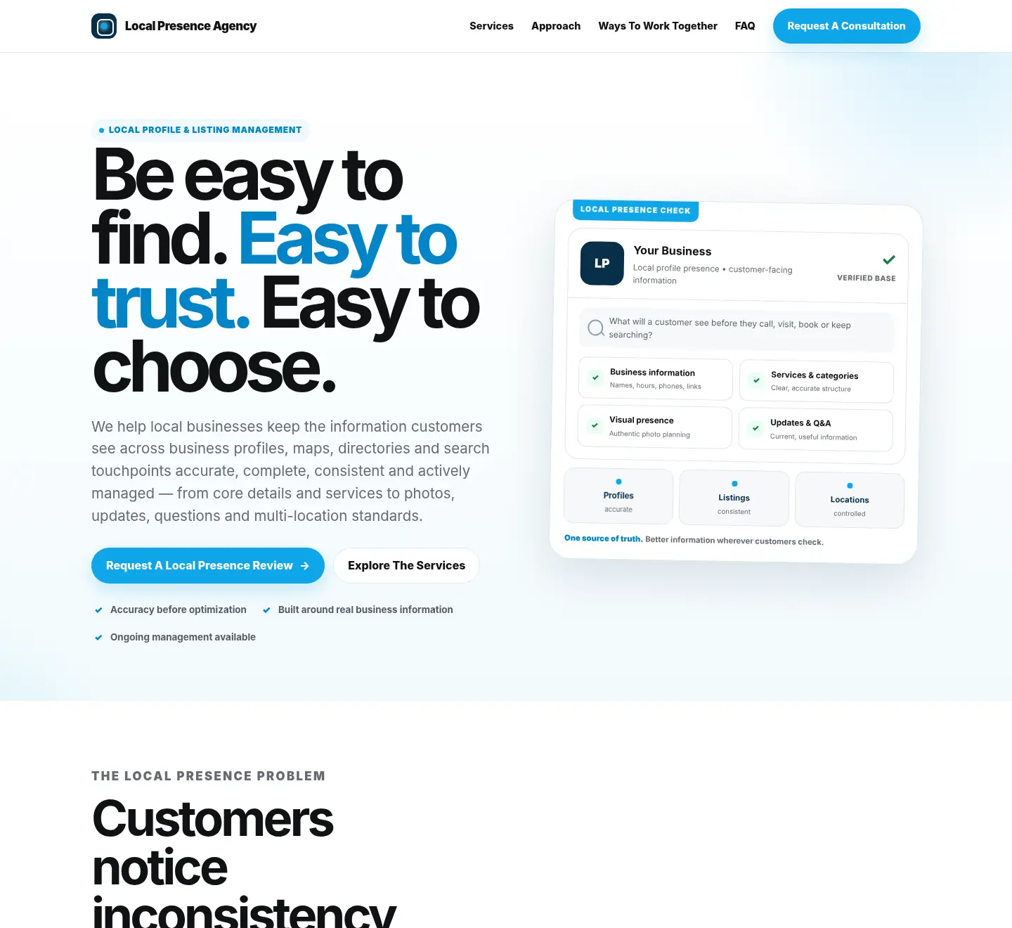 Local Presence Agency sales page preview